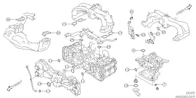 2015 Subaru Impreza Engine Assembly Diagram 4