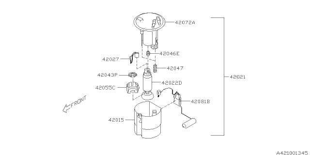 2015 Subaru Impreza Fuel Tank Diagram 2