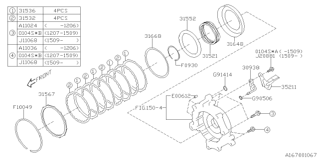 2015 Subaru Impreza Low & Reverse Brake Diagram
