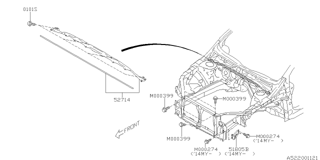 2012 Subaru Impreza Wagon Side Panel Diagram 1
