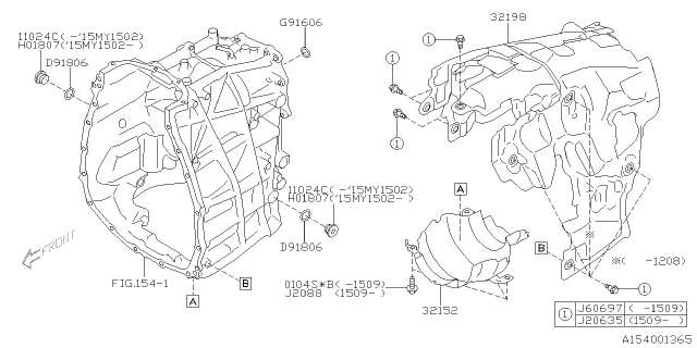 2015 Subaru Impreza Automatic Transmission Case Diagram 4