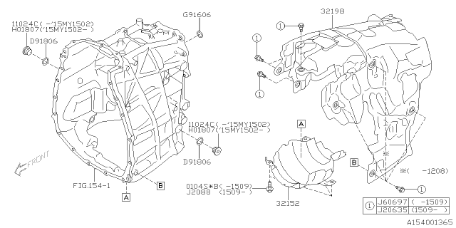 2016 Subaru Impreza Wagon Automatic Transmission Case Diagram 4