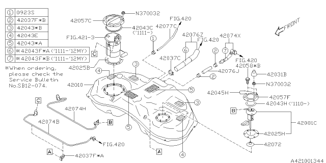 2013 Subaru Impreza Wagon Fuel Tank Diagram 3