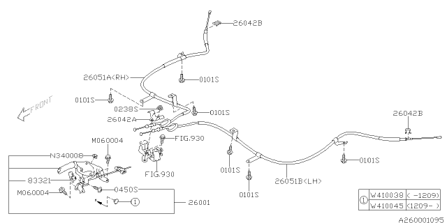 2013 Subaru Forester Parking Brake System Diagram