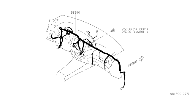 2009 Subaru Forester Wiring Harness - Instrument Panel Diagram