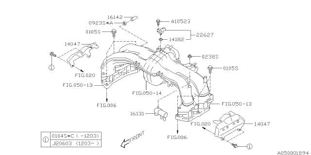 2013 Subaru Forester Cap Boost Diagram for 16142AA061