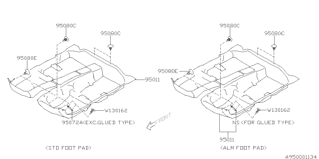 2009 Subaru Forester Mat Diagram 1