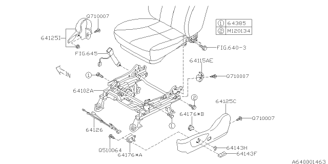 2010 Subaru Forester Screw Diagram for 64385AG100