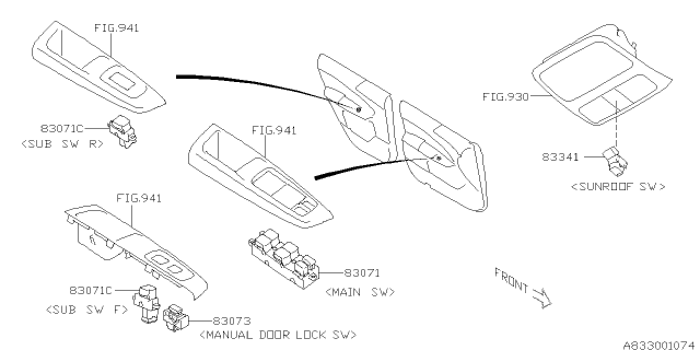 2011 Subaru Forester Switch - Power Window Diagram