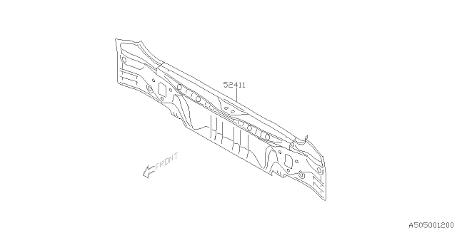 2012 Subaru Forester Skirt Complete Rear Diagram for 52401SC0019P