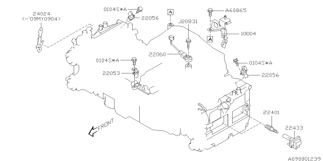 2011 Subaru Forester Spark Plug & High Tension Cord Diagram 3