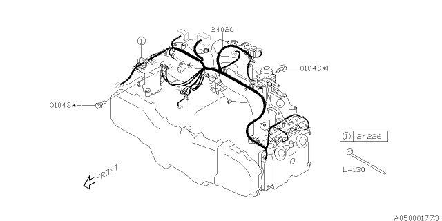 2009 Subaru Forester Harness Engine C0C4U6 Diagram for 24020AE130