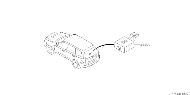 2009 Subaru Forester Unit TPMS Assembly Diagram for 28201SC001