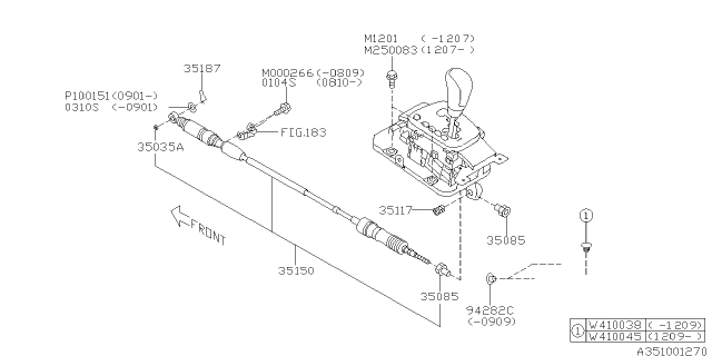 2011 Subaru Forester Selector System Diagram 1