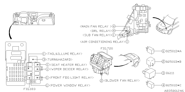 2009 Subaru Forester Electrical Parts - Body Diagram 4