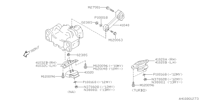 2011 Subaru Forester Engine Mounting Diagram 1