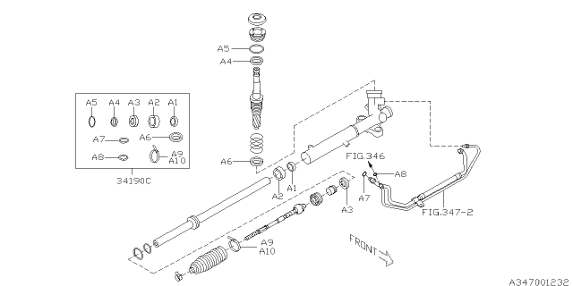 2012 Subaru Forester Power Steering Gear Box Diagram 3