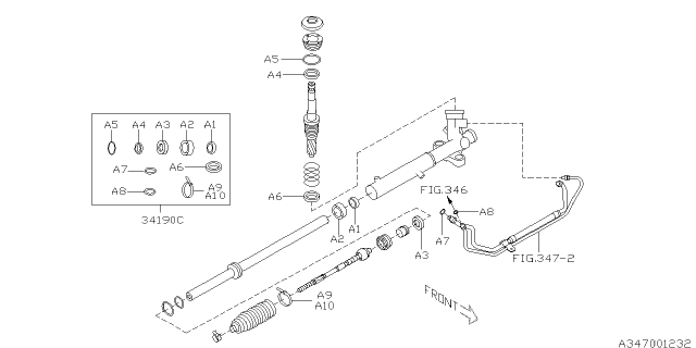 2009 Subaru Forester Power Steering Gear Box Diagram 3