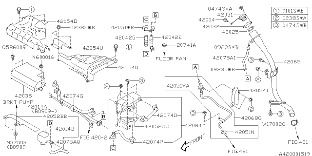 2012 Subaru Forester Plug B Diagram for 20741AE000