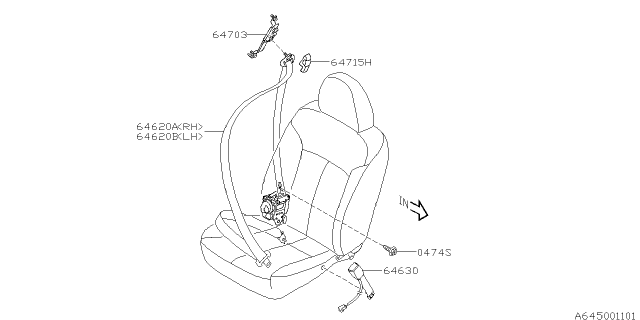 2013 Subaru Forester Front Seat Belt Diagram