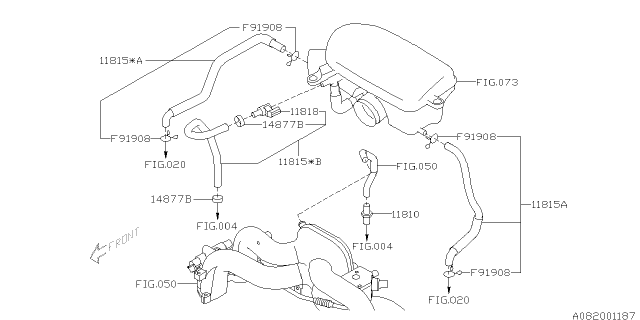 2010 Subaru Forester Emission Control - PCV Diagram 1