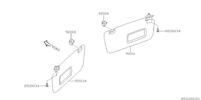 2012 Subaru Forester Room Inner Parts Diagram 2