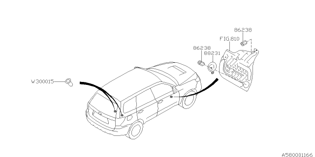 2010 Subaru Forester Key Kit & Key Lock Diagram 1