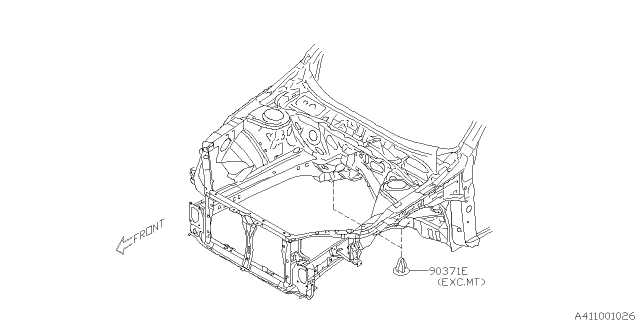 2011 Subaru Forester Protector - Mounting Diagram