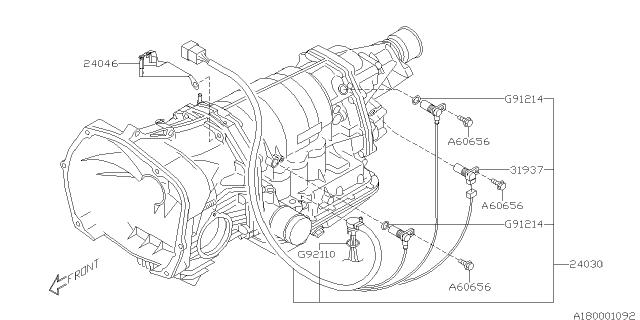 2011 Subaru Forester Shift Control Diagram 1