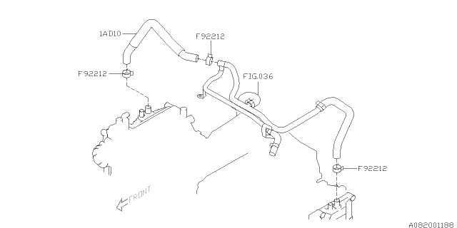 2009 Subaru Forester Hose Vacuum Diagram for 99071AD100