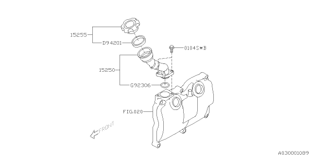 2009 Subaru Forester Oil Filler Duct Diagram 1