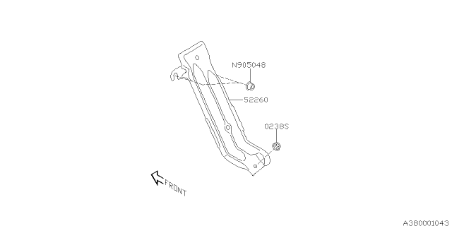 2013 Subaru Forester Foot Rest Diagram