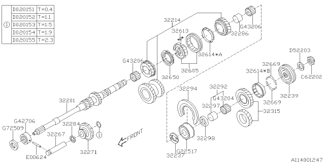 2013 Subaru Forester Nut Diagram for 802622020