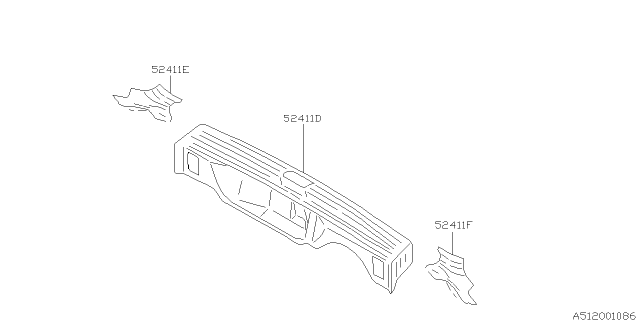 2002 Subaru Forester Floor Panel Diagram 4