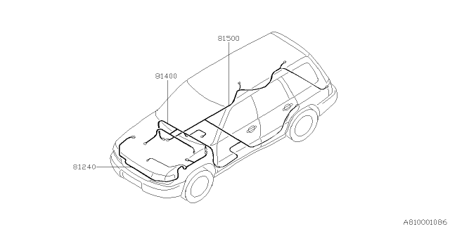 1999 Subaru Forester Harness-BULKHEAD Diagram for 81412FC200