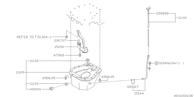 1998 Subaru Forester Oil Pan Diagram