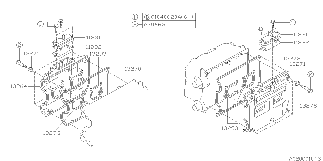 1998 Subaru Forester Rocker Cover Diagram 2