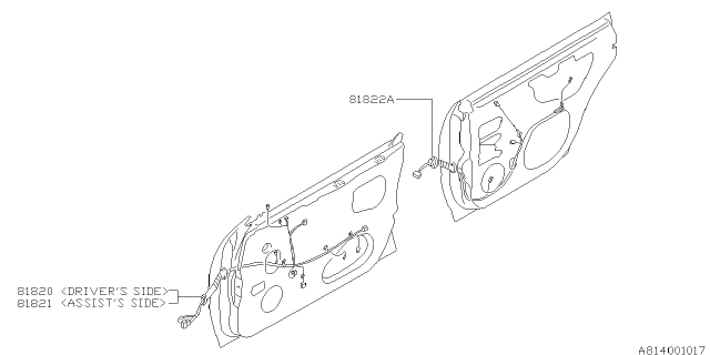 2002 Subaru Forester Cord Door Assistant Diagram for 81821FC520