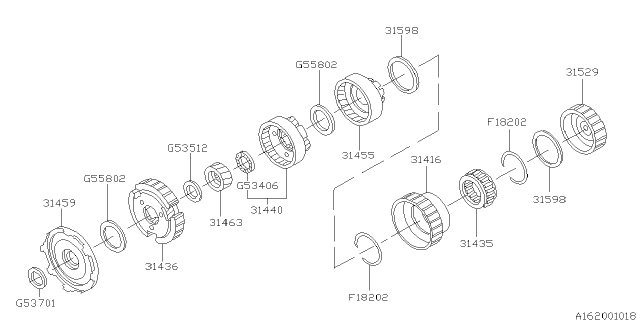 1999 Subaru Forester Planetary Diagram 1