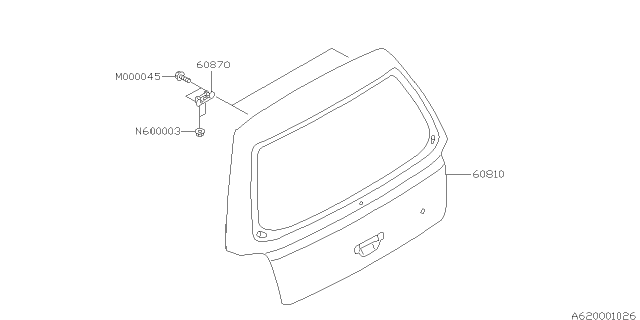 2000 Subaru Forester Back Door Panel Diagram