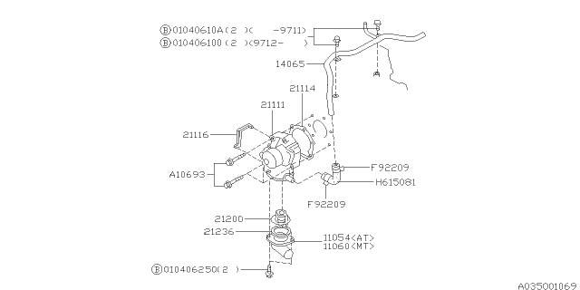 2000 Subaru Forester Water Pump Diagram