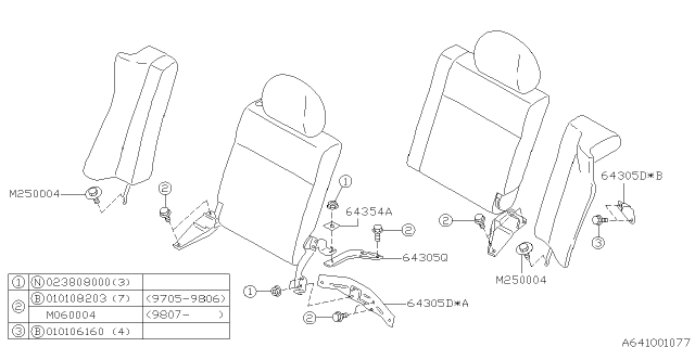 2000 Subaru Forester Rear Seat Diagram 1