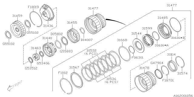 2000 Subaru Forester Planetary Diagram