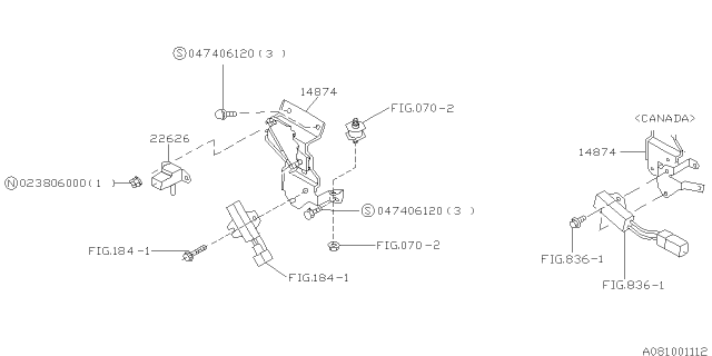 2001 Subaru Forester Emission Control - EGR Diagram