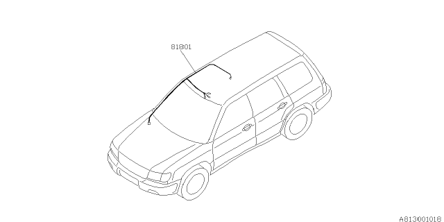 1998 Subaru Forester Roof Cord Diagram for 81801FC000