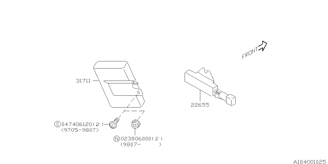 2002 Subaru Forester Unit Assembly At Control Diagram for 31711AF490