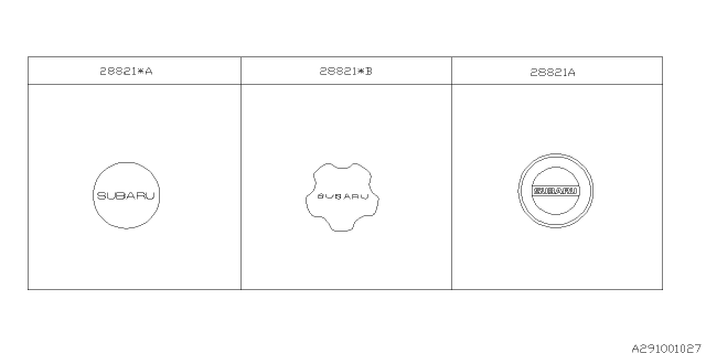 2001 Subaru Forester Wheel Cap Diagram