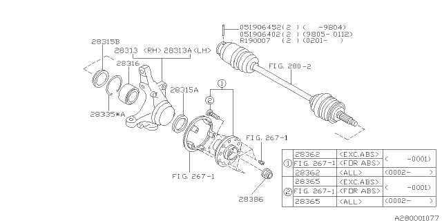 2000 Subaru Forester Front Axle Diagram 3