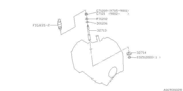 1998 Subaru Forester Gear SPEEDOMETER Drive Diagram for 32714AA430