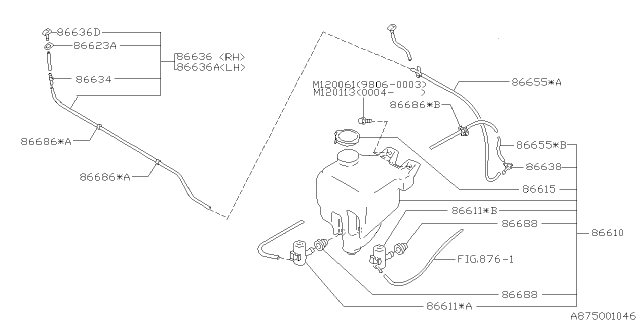 1998 Subaru Forester Windshield Washer Diagram